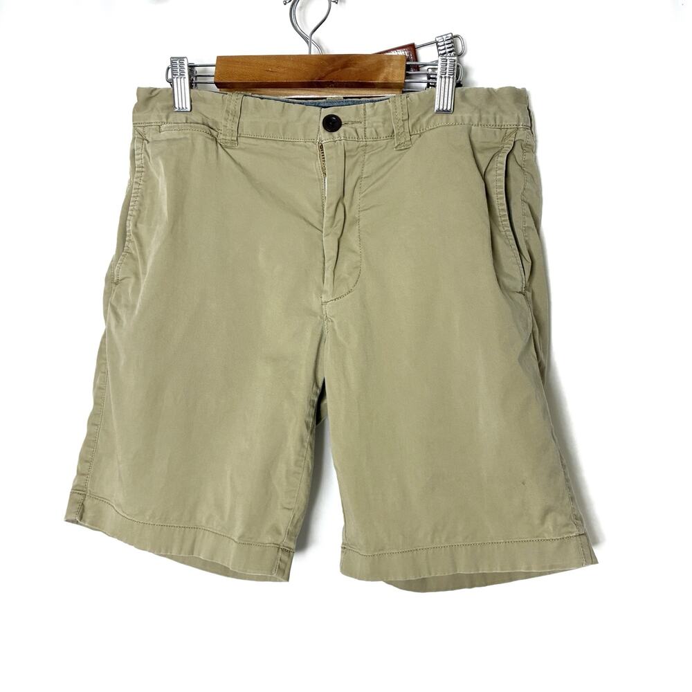 J.Crew Factory Khaki Stretch Chino Shorts 98% Cotton Mens 29